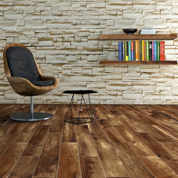 Chalet Mahogany Red Tile in Living Room