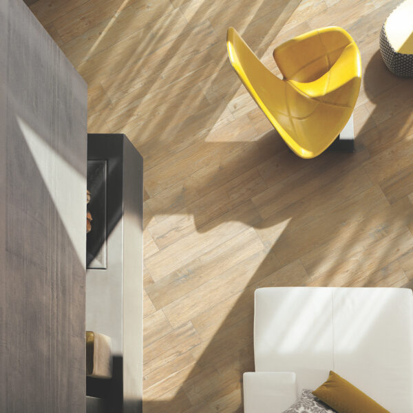 Larix Fresh porcelain tile on floor