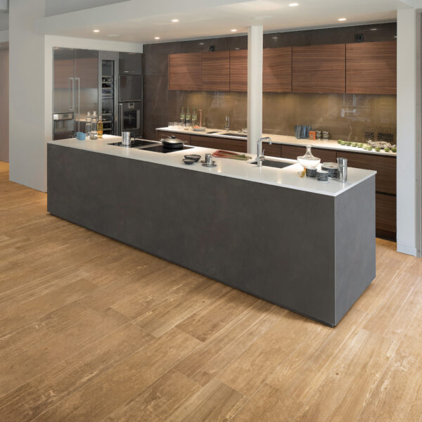 Larix Fresh porcelain tile in kitchen