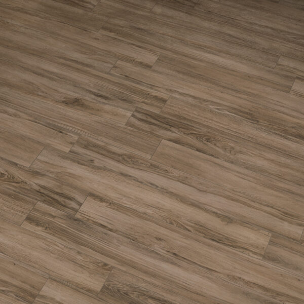 Lignum Noce porcelain tile on floor