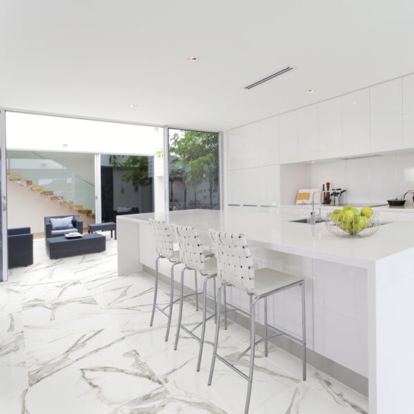 Mayfair Calacatta Oro porcelain tile in kitchen