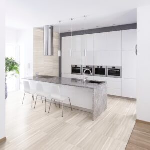 Mayfair Strada Ash porcelain tile in kitchen