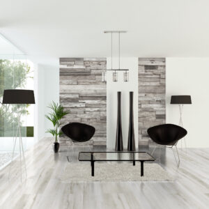 Meranti White Porcelain Tile in living room