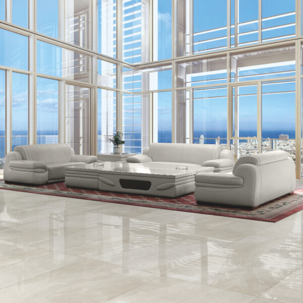 Nuance White porcelain tile in living room