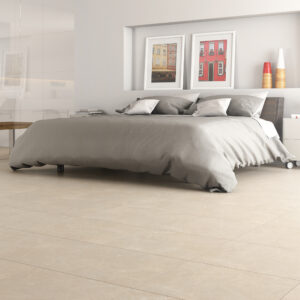 Palace Sand porcelain tile in bedroom